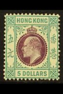 1904 $5 Purple And Blue Green, Wmk MCA, Ed VII, SG 89, Very Fine And Fresh Mint With Lovely Original Colours.... - Sonstige & Ohne Zuordnung