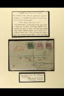 OCEAN ISLAND 1912 Registered Cover To England, Bearing KGV 5d, 6d & 1s Each Cancelled By "G.P.O. Ocean Isld."... - Gilbert- Und Ellice-Inseln (...-1979)