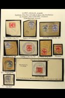 1912-39 POSTMARKS COLLECTION Includes Pine Tree Issues Used On Piece With Different Island Large Cancellations,... - Islas Gilbert Y Ellice (...-1979)