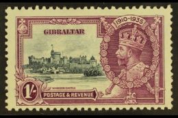 1935 1s Slate And Purple Silver Jubilee, Variety "Extra Flagstaff", SG 117a, Very Fine Never Hinged Mint. For More... - Gibraltar