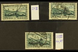 OFFICIALS 1929-34 25c Deep Blue Overprints Three Very Fine Cds Used Examples With Different PLATE FLAWS Inc Michel... - Otros & Sin Clasificación