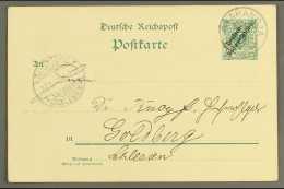 SOUTH WEST AFRICA 1900 (15 Apr) 10pf Diagonal Opt Postal Card To Germany Cancelled By Fine "OKAHANDJA" Cds... - Otros & Sin Clasificación