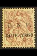 CASTELROSSO 1920 2c Lilac Brown With "S" For "Z" In "CASTELLORIZO" Variety, Yv 2a (A), Mint With Toned Gum For... - Sonstige & Ohne Zuordnung