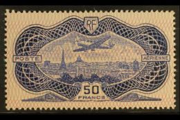 AIRMAILS 1936 50fr Blue "Banknote", Yv 15, Very Fine And Fresh, Lightly Hinged Mint. For More Images, Please Visit... - Sonstige & Ohne Zuordnung