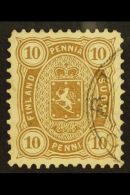 1875-84 10p Brown Perf 12½x11 (Facit 15 S C4, SG 92, Michel 15 D), Very Fine Used, Excellent Centering,... - Sonstige & Ohne Zuordnung