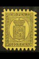 1871 10p Black/yellow, Wove Paper, Type II Serpentine Roulette, SG 58, Mint, Part OG With 2 Blunt Corners For More... - Autres & Non Classés