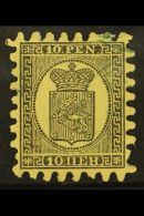 1871 10p Black/buff, Wove Paper, Type II Serpentine Roulette, SG 57, Cds Used With 2 Short Perfs For More Images,... - Otros & Sin Clasificación