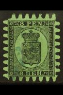 1866-67 8p Black/blue Green, Wove Paper, Type II Serpentine Roulette, SG 45, Very Fine Used For More Images,... - Andere & Zonder Classificatie