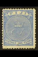 1877 1d Blue On Laid Paper Perf 12½, PRINTERS TRIAL WITHOUT MONOGRAM OVERPRINT, Fresh Unused Without Gum.... - Fiji (...-1970)