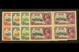 1935 Silver Jubilee Set Complete, SG 139/42, In Never Hinged Mint Blocks Of 4 (16 Stamps) For More Images, Please... - Falkland