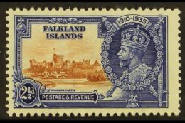 1935 2½d Brown And Deep Blue Silver Jubilee, Variety "Re-entry On Value Tablet", SG 140I, Very Fine Never... - Falklandeilanden