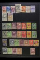 REVENUES DOCUMENTARY 1919-1941 'Tempelmark' Issues All Different Very Fine Used Collection On A Stock Page, Inc... - Estland