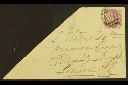 POSTAL FISCALS 1878-79 1s Magenta With "REVENUE" Overprint, SG R3, Fine Used On Large Part Of Envelope To London,... - Dominique (...-1978)