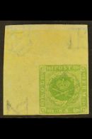 1854-57 8s Yellow-green Dotted Spandrels (SG 12, Michel 5, Facit 5a), Mint Upper Left CORNER EXAMPLE, Four Good To... - Other & Unclassified