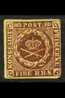 1851-4 4 R.B.S. Purple-brown, Thiele Printing, Orange-brown Burlage, SG 4, Unused, No Gum, Three Margins, Design... - Other & Unclassified