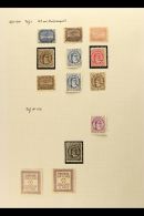 1892-1949 MINT & USED COLLECTION On Leaves, Inc 1892 1½d (x2) Unused, 1893-1900 Mint Set To 6d Inc 1d... - Cookeilanden