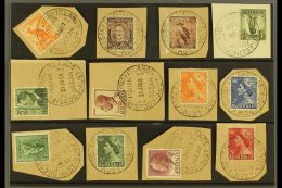 1957-1958 AUSTRALIA USED IN. A Selection Of Superb Used Stamps On Pieces Tied By Full "Cocos (Keeling) Islands"... - Cocos (Keeling) Islands