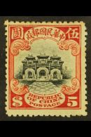 1913 $5 Black And Scarlet, London Printing, SG 285, Fine Mint. For More Images, Please Visit... - Andere & Zonder Classificatie