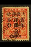 1897 2c On 3c Deep Red, Revenue Surch. For Postal Use, SG 89, Fine Used, Few Trimmed At Top. For More Images,... - Autres & Non Classés
