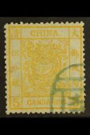 1878 5ca Orange Large Dragon (printed 2½mm Apart), SG 3, Used With Small Part Cancellation Over One Corner,... - Sonstige & Ohne Zuordnung