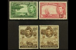 1938-48 2s Deep Green, 5s Crimson, And Both 10s Perfs, SG 124a, 125a, 126/a, Fine Mint Never Hinged Mint With... - Kaaiman Eilanden