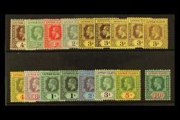 1912-20 Complete Set, SG 40/52b, With Additional Listed Shades Of 2½d, 3d (4), And 1s, Fine Mint. (17) For... - Kaaiman Eilanden