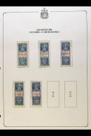 GAS INSPECTION REVENUE STAMPS 1875-1915 USED COLLECTION On Pages, Inc 1875 Most Vals To $10 With Control Types,... - Other & Unclassified
