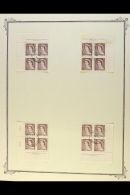 1953 PLATE BLOCKS OF FOUR. QEII Karsh Portrait (SG 450/54) Superb Used Collection Of All Different Corner PLATE... - Other & Unclassified