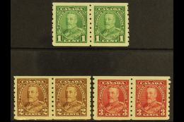 1935 Coil Stamps Imperf X Perf 8 Complete Set, SG 352/54, Fine Never Hinged Mint Horiz PAIRS, Very Fresh. 93 Pairs... - Autres & Non Classés