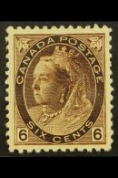 1898-09 6c Brown "Numeral", SG 159, Mint Large Part OG With Possibly Perfect Centering. A Stunning Example In... - Otros & Sin Clasificación