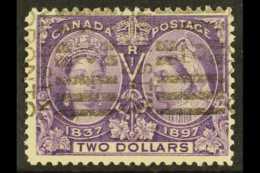 1897 $2 Deep Violet Jubilee, SG 137, Used With Light Roller Cancel, Shortish Perf At Left. For More Images, Please... - Otros & Sin Clasificación