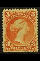 1868 3c Red-brown Large Queen, Ottawa Printing, SG 49, An Attractive And Fresh Apparently Unused Example, Well... - Autres & Non Classés