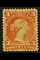 1868 3c Red-brown Large Queen, Ottawa Printing, SG 49, An Attractive And Fresh Apparently Unused Example, Well... - Andere & Zonder Classificatie