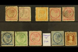 1861-1870 USED GROUP On A Stock Card, Inc 1861 2d, 1862-69 Perf 11 9d And Perf 11½-12 1d, 2d (x2), 3d &... - Sonstige & Ohne Zuordnung