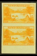 1933 10c Yellow-brown Air Post IMPERF PAIR, SG 234a, Never Hinged Mint. For More Images, Please Visit... - Autres & Non Classés