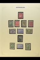 1908-1947 FINE MINT COLLECTION In Hingeless Mounts On Leaves, ALL DIFFERENT, Inc 1908 2c Map, 1910 Perf 12 Set To... - Andere & Zonder Classificatie
