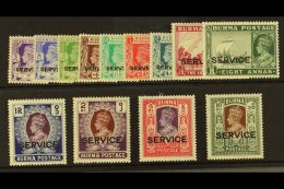 1939 Officials Complete Set, SG O15/27, Fine Mint. (13) For More Images, Please Visit... - Birma (...-1947)