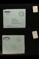 OFFICIAL AEROGRAMMES 1959 And 1962 Stampless (different) Air Letters Addressed To New York, Each With "POSTMASTER... - Britse Maagdeneilanden