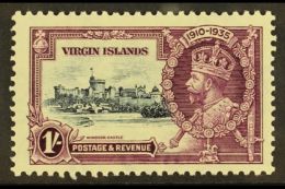 1935 1s Silver Jubilee With "Kite And Horizontal Log" Variety, SG 106l, Very Fine Mint. For More Images, Please... - British Virgin Islands