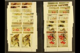 1988 (1 July) Reichenbachia Flowers Surcharges Twenty Two Different HORIZ PAIRS, ONE WITHOUT SURCHARGE Varieties... - Guyana (1966-...)