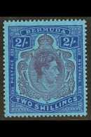 1942 2s Purple And Blue/deep Blue With "Gash In Chin" Variety, SG 116cf, Very Fine Mint. For More Images, Please... - Bermuda