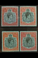 1938-53 ALL DIFFERENT 2s6d "Key Plate" MINT SELECTION. Includes SG 117, 117b, 117c & 117d. A Lovely, Very Fine... - Bermuda