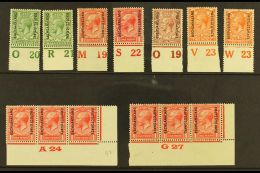 KGV CONTROLS Small Group Of 1913-24 ½d To 2d Control Singles, Incl. Good 1d Carmine Shade, Also 1925-7 Wmk... - Andere & Zonder Classificatie