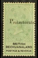 1888 1s Green And Black Ovptd "Protectorate", SG 46, Very Fine Mint. For More Images, Please Visit... - Other & Unclassified