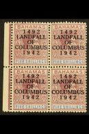 1942 5s Purple & Blue "Landfall Of Columbus" Overprint Ordinary Paper, SG 174a, Very Fine Never Hinged Mint... - Other & Unclassified