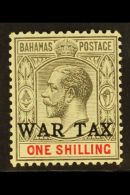1918 (Feb-July) 1s Grey-black & Carmine "War Tax" Overprint, SG 95, Superb Mint (almost Never Hinged), Very... - Other & Unclassified