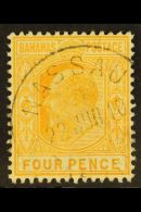 1902-10 4d Deep Yellow, SG 65, Superb Cds Used, Very Fresh. For More Images, Please Visit... - Other & Unclassified