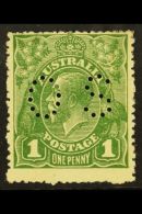 OFFICIALS 1924 1d Sage- Green No Wmk, With WATTLE FLAW Punctured "OS", SG O86var., Mint. For More Images, Please... - Autres & Non Classés