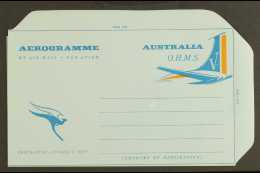 1967 OFFICIAL AEROGRAMME Orange And Blue On Blue, With "O.H.M.S." Replacing Value (Higgins & Gage DFG8, Seven... - Otros & Sin Clasificación