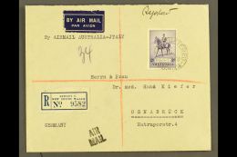 1935 AIRMAIL COVER Addressed To Germany, Sent Via Airmail Service To Italy, Franked 1935 2s Silver Jubilee Issue,... - Sonstige & Ohne Zuordnung